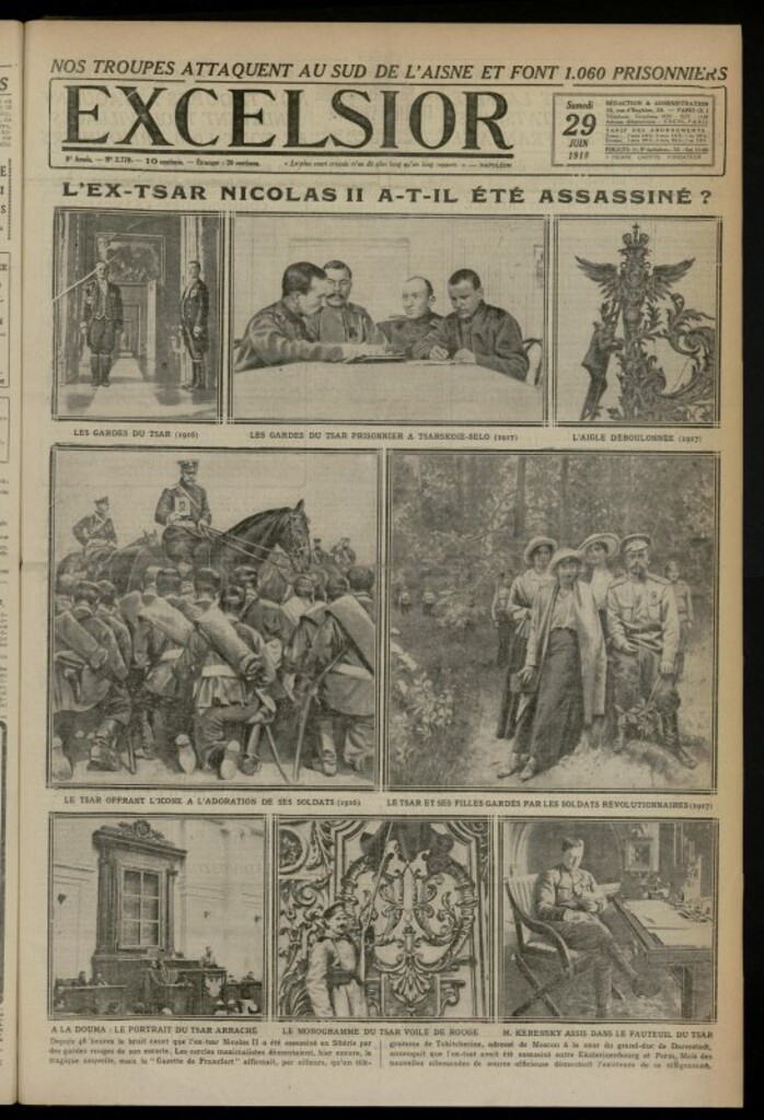 Miniatura de Excelsior: journal illustré quotidien de 29 de junio de 1918, nº 2779