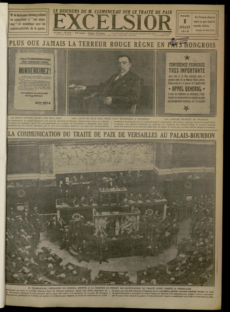 Miniatura de Excelsior: journal illustré quotidien de 1 de julio de 1919, nº 3145