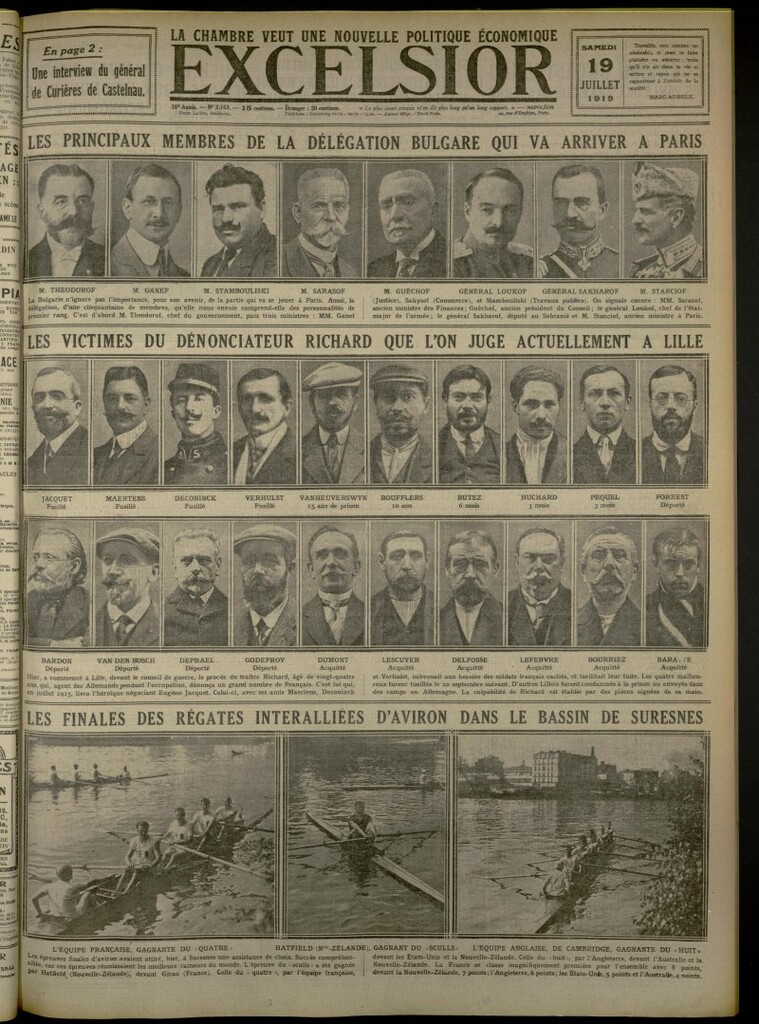 Miniatura de Excelsior: journal illustré quotidien de 19 de julio de 1919, nº 3163