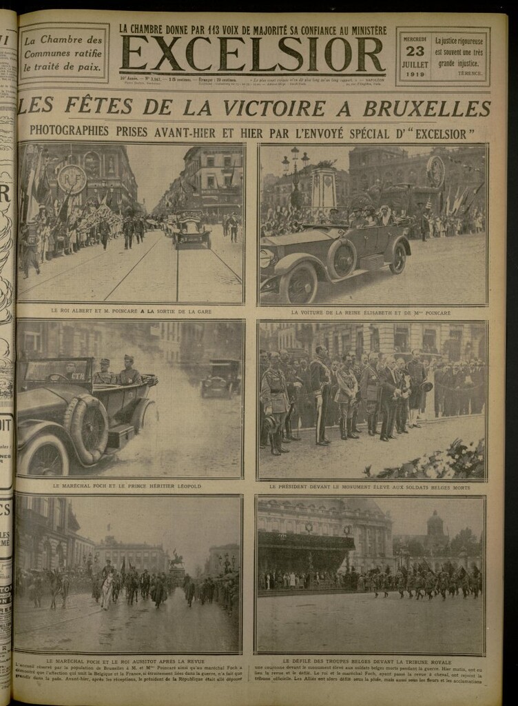 Miniatura de Excelsior: journal illustré quotidien de 23 de julio de 1919, nº 3167