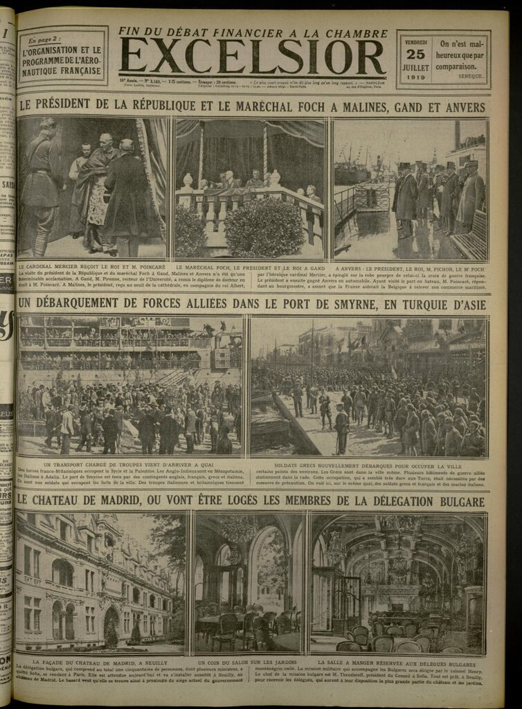 Miniatura de Excelsior: journal illustré quotidien de 25 de julio de 1919, nº 3169