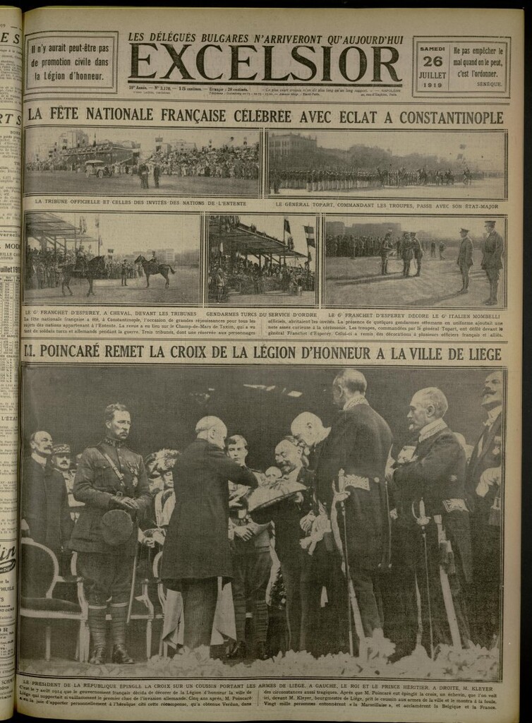 Miniatura de Excelsior: journal illustré quotidien de 26 de julio de 1919, nº 3170