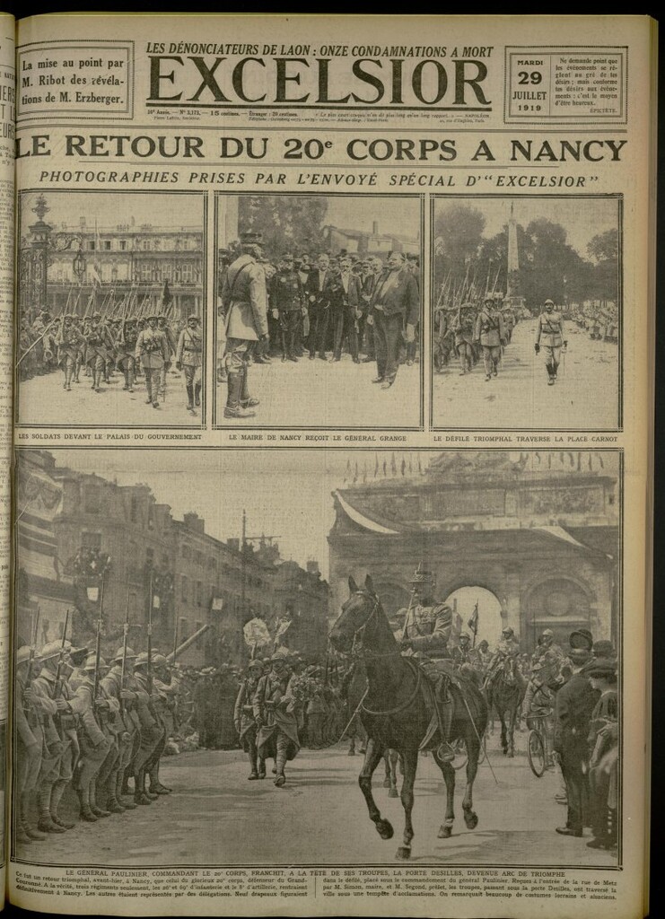 Miniatura de Excelsior: journal illustré quotidien de 29 de julio de 1919, nº 3173