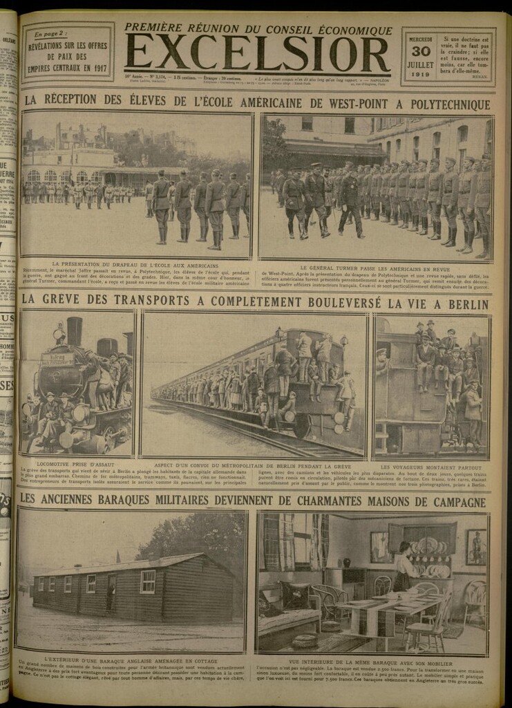 Miniatura de Excelsior: journal illustré quotidien de 30 de julio de 1919, nº 3174