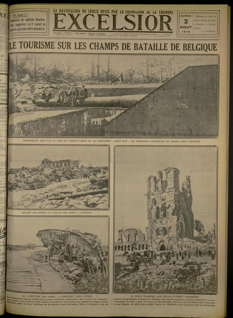 Miniatura de Excelsior: journal illustré quotidien de 2 de agosto de 1919, nº 3177