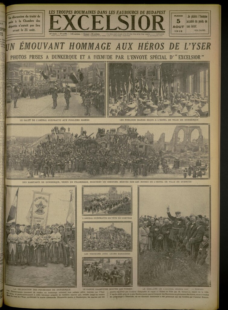 Miniatura de Excelsior: journal illustré quotidien de 5 de agosto de 1919, nº 3180