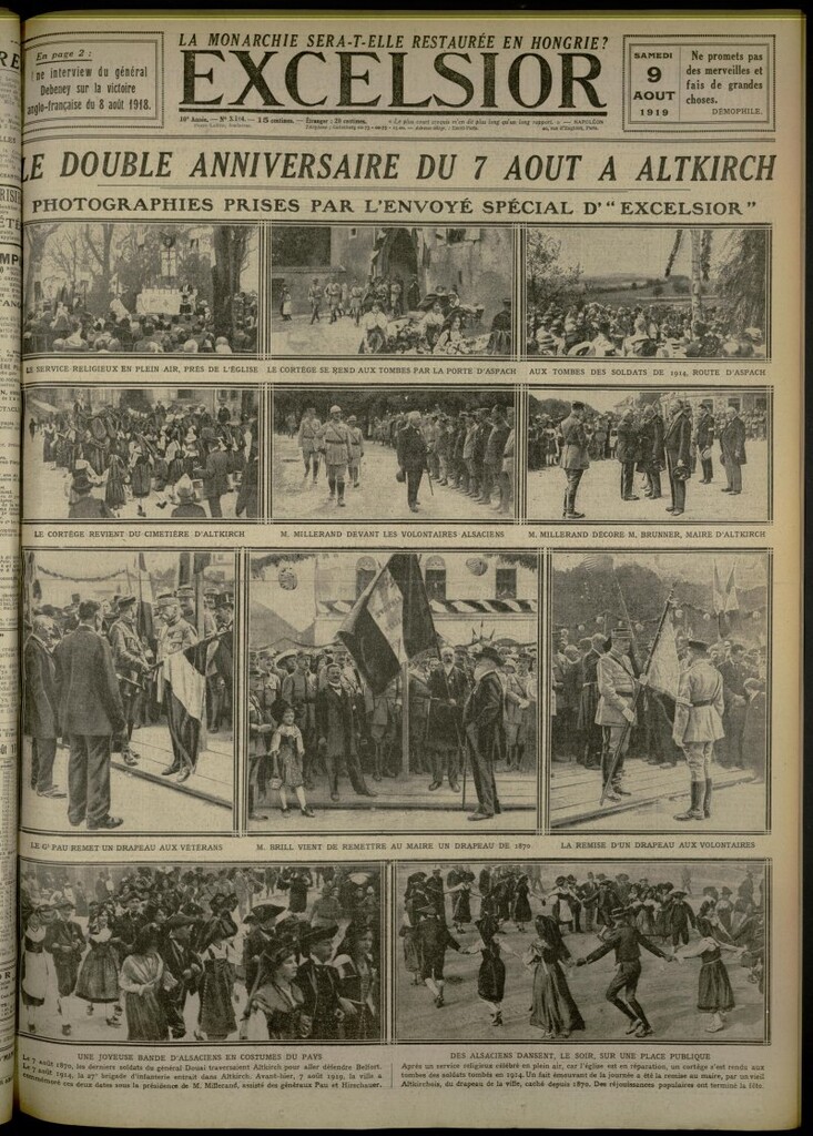 Miniatura de Excelsior: journal illustré quotidien de 9 de agosto de 1919, nº 3184