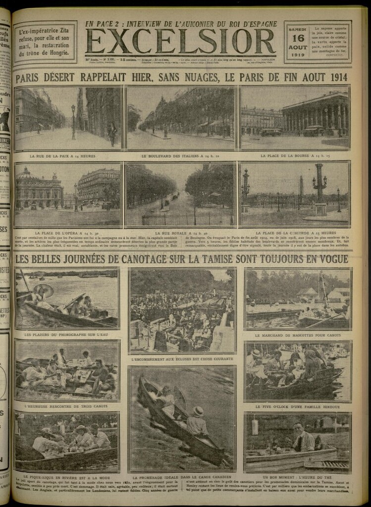 Miniatura de Excelsior: journal illustré quotidien de 16 de agosto de 1919, nº 3191