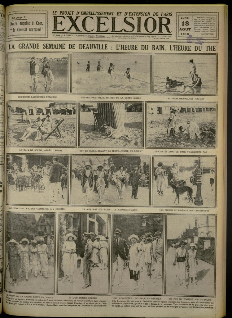 Miniatura de Excelsior: journal illustré quotidien de 18 de agosto de 1919, nº 3193