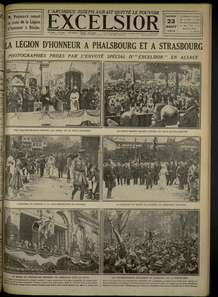 Miniatura de Excelsior: journal illustré quotidien de 23 de agosto de 1919, nº 3198