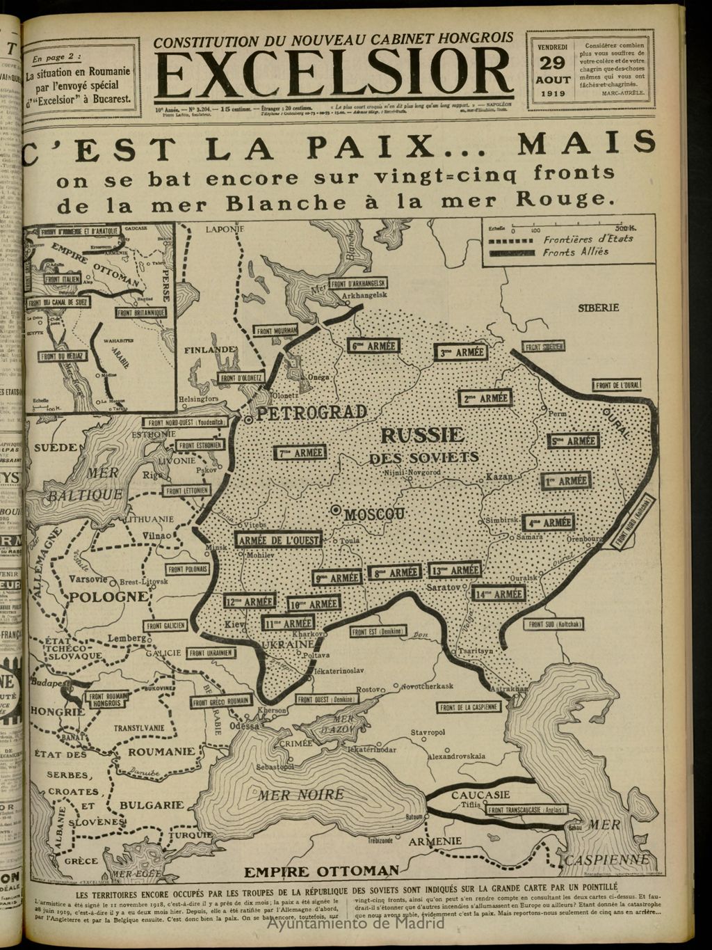 Miniatura de Excelsior: journal illustré quotidien de 29 de agosto de 1919, nº 3204