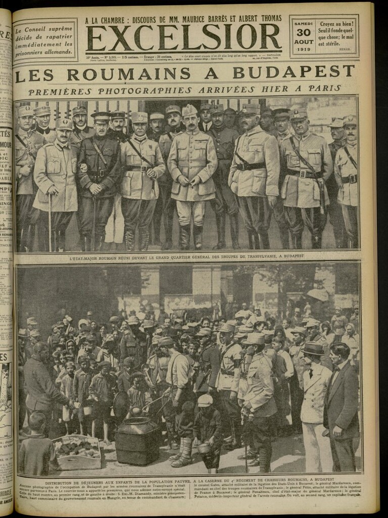 Miniatura de Excelsior: journal illustré quotidien de 30 de agosto de 1919, nº 3205