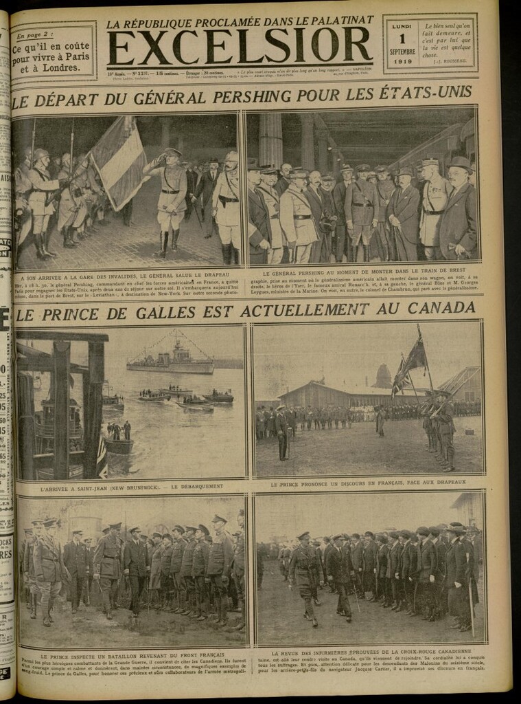 Miniatura de Excelsior: journal illustré quotidien de 1 de septiembre de 1919, nº 3207