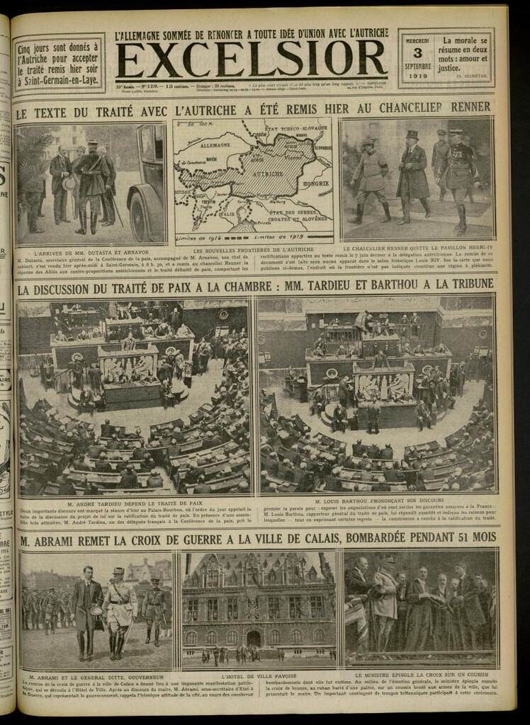 Miniatura de Excelsior: journal illustré quotidien de 3 de septiembre de 1919, nº 3209