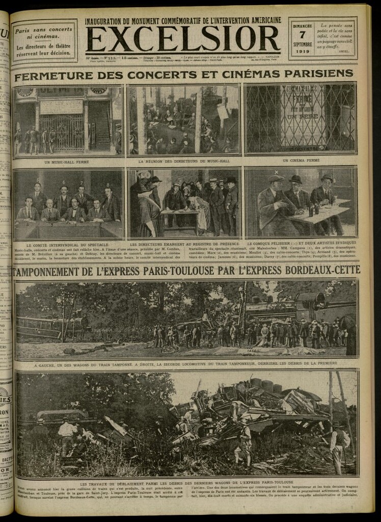 Miniatura de Excelsior: journal illustré quotidien de 7 de septiembre de 1919, nº 3213