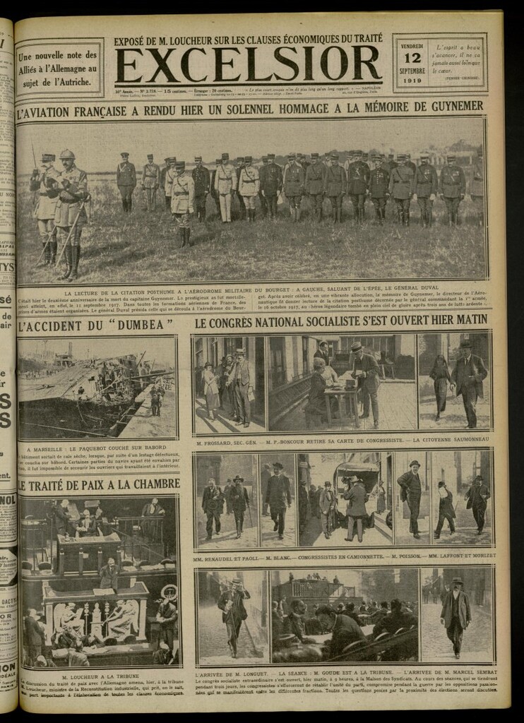 Miniatura de Excelsior: journal illustré quotidien de 12 de septiembre de 1919, nº 3218