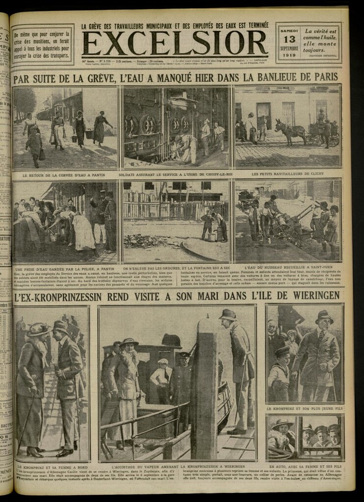 Miniatura de Excelsior: journal illustré quotidien de 13 de septiembre de 1919, nº 3219