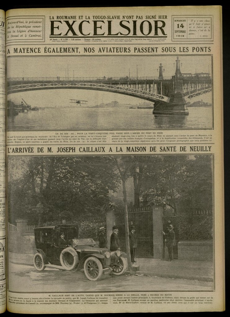 Miniatura de Excelsior: journal illustré quotidien de 14 de septiembre de 1919, nº 3220