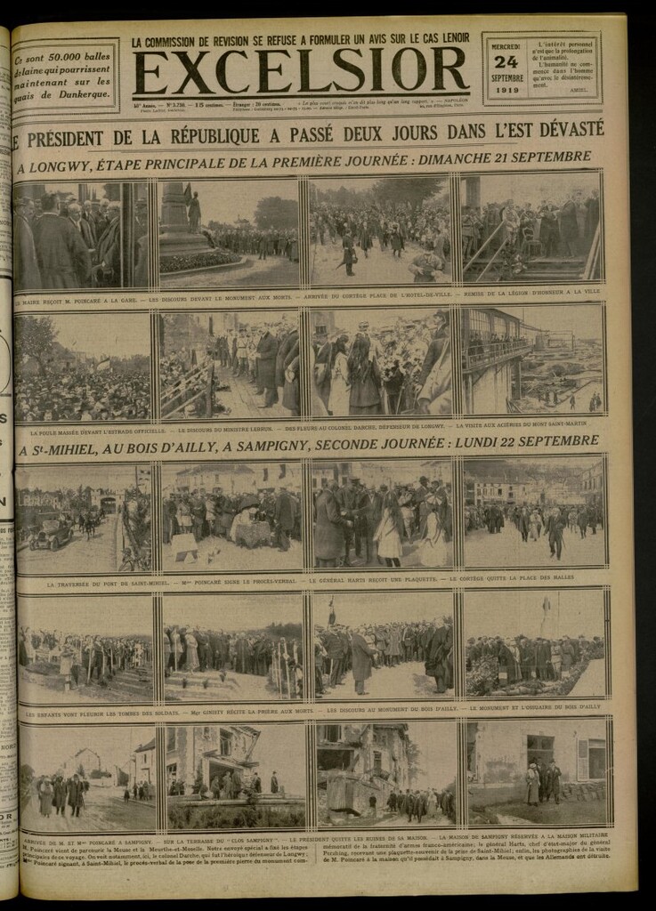 Miniatura de Excelsior: journal illustré quotidien de 24 de septiembre de 1919, nº 3230