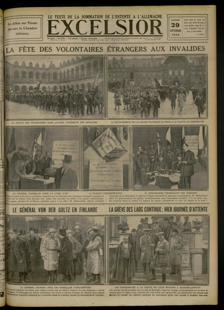 Miniatura de Excelsior: journal illustré quotidien de 29 de septiembre de 1919, nº 3235