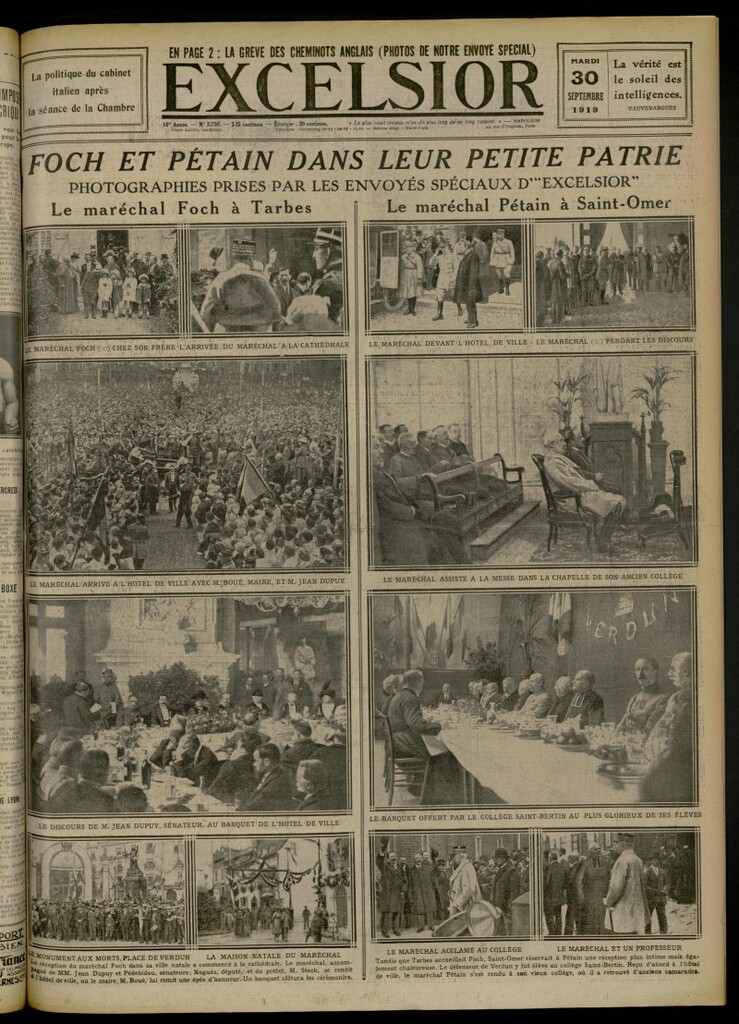 Miniatura de Excelsior: journal illustré quotidien de 30 de septiembre de 1919, nº 3236