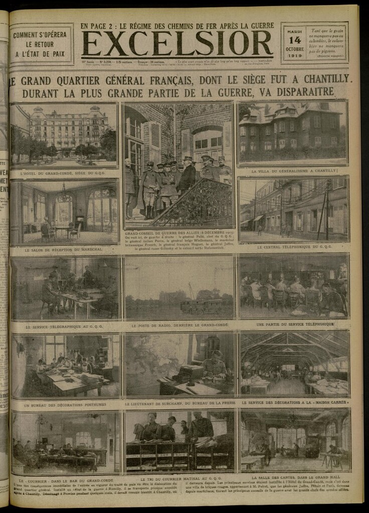 Miniatura de Excelsior: journal illustré quotidien de 14 de octubre de 1919, nº 3250