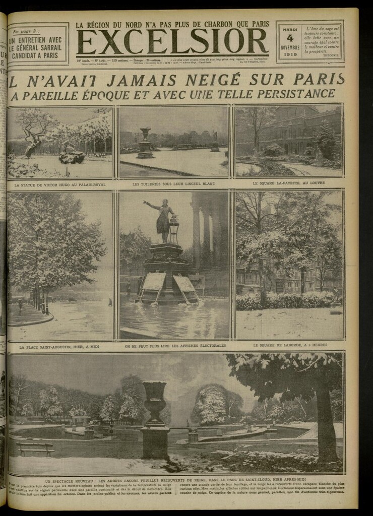 Miniatura de Excelsior: journal illustré quotidien de de 4 de noviembre de 1919, nº 3271