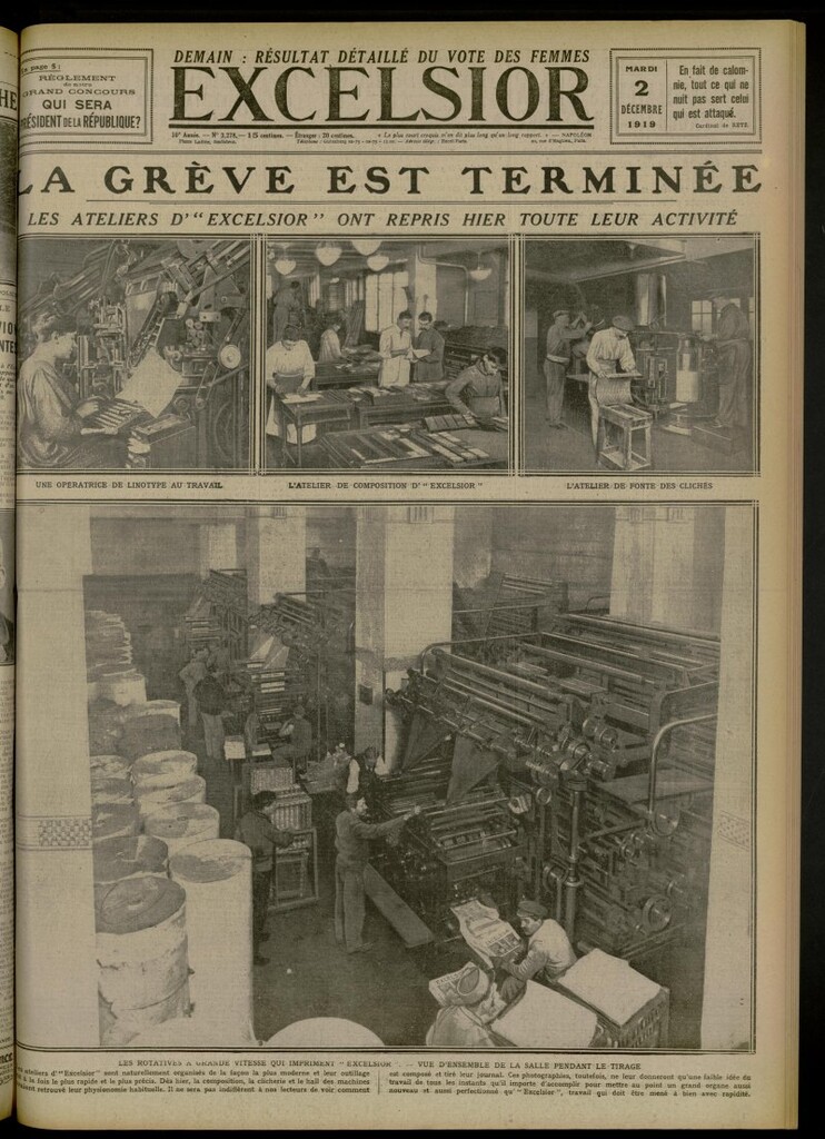 Miniatura de Excelsior: journal illustré quotidien de 2 de diciembre de 1919, nº 3278