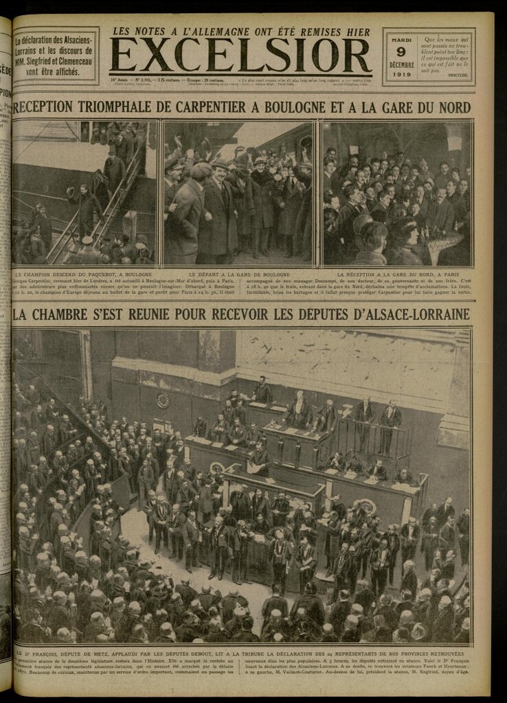 Miniatura de Excelsior: journal illustré quotidien de 9 de diciembre de 1919, nº 3285