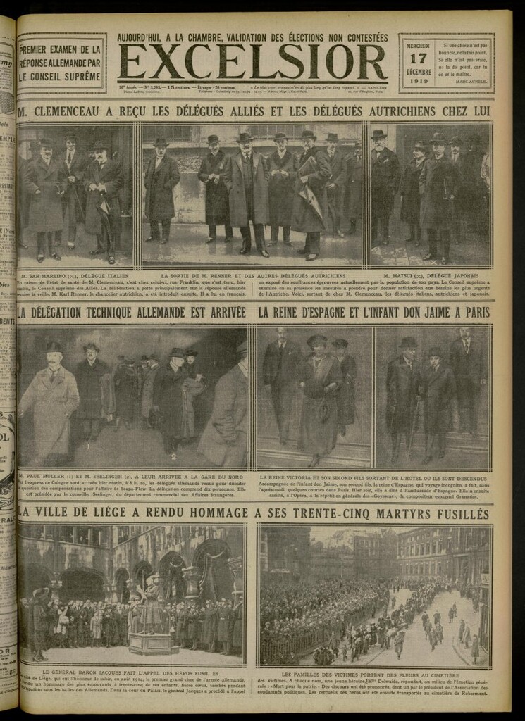 Miniatura de Excelsior: journal illustré quotidien de 17 de diciembre de 1919, nº 3293