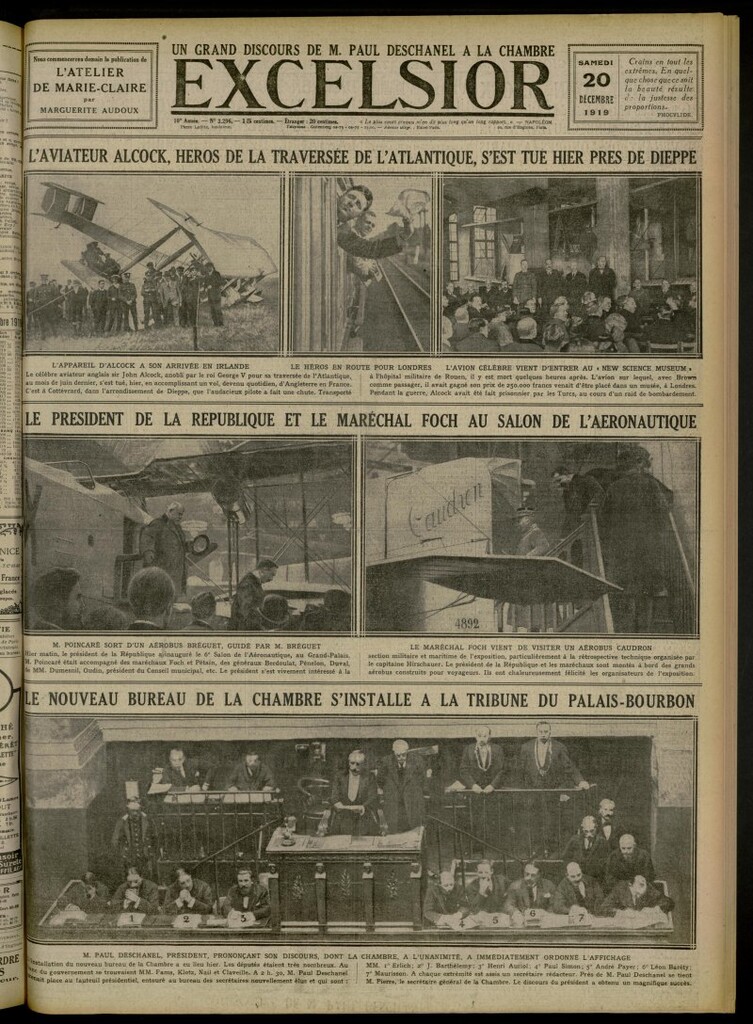 Miniatura de Excelsior: journal illustré quotidien de 20 de diciembre de 1919, nº 3296