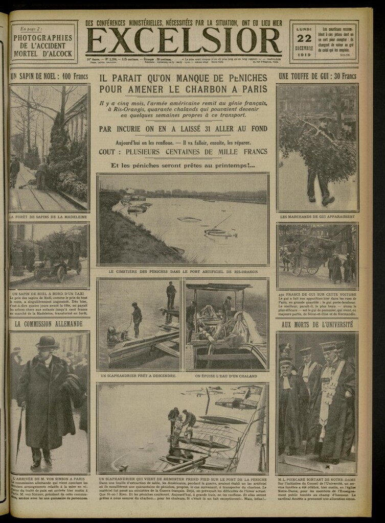 Miniatura de Excelsior: journal illustré quotidien de 22 de diciembre de 1919, nº 3298
