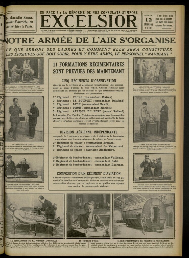 Miniatura de Excelsior: journal illustré quotidien de 12 de diciembre de 1919, nº 3288