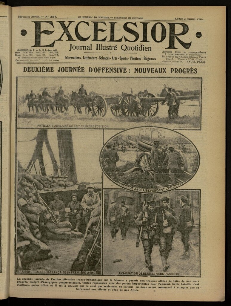 Miniatura de Excelsior: journal illustré quotidien de 3 de julio de 1916, nº 2057