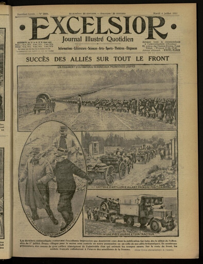 Miniatura de Excelsior: journal illustré quotidien de 4 de julio de 1916, nº 2058