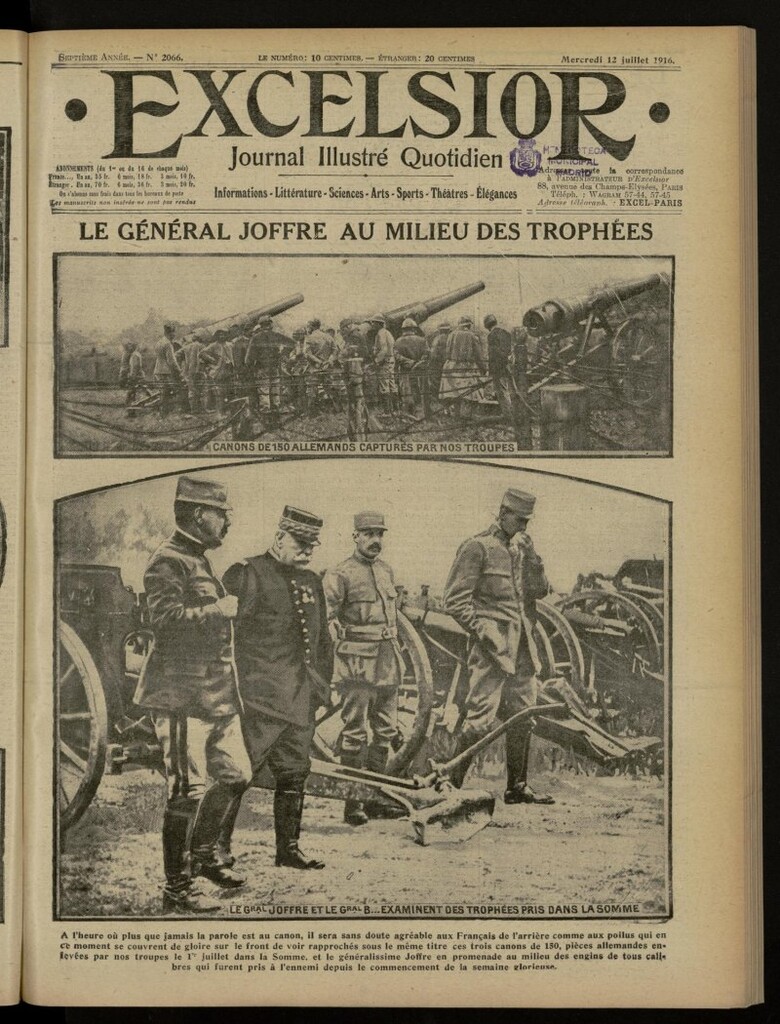 Miniatura de Excelsior: journal illustré quotidien de 12 de julio de 1916, nº 2066