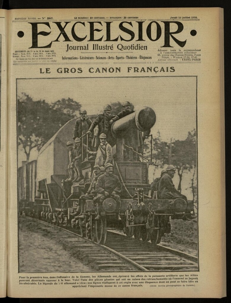 Miniatura de Excelsior: journal illustré quotidien de 13 de julio de 1916, nº 2067