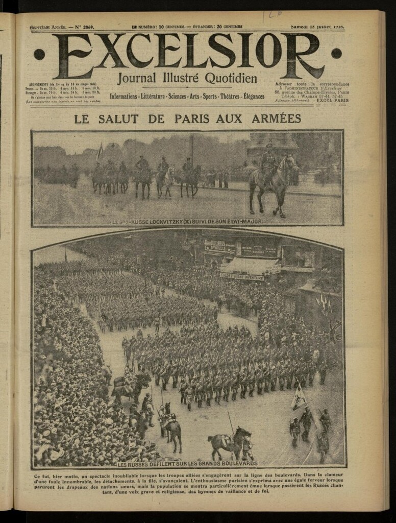 Miniatura de Excelsior: journal illustré quotidien de 15 de julio de 1916, nº 2069