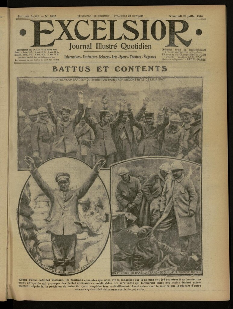 Miniatura de Excelsior: journal illustré quotidien de 28 de julio de 1916, nº 2082