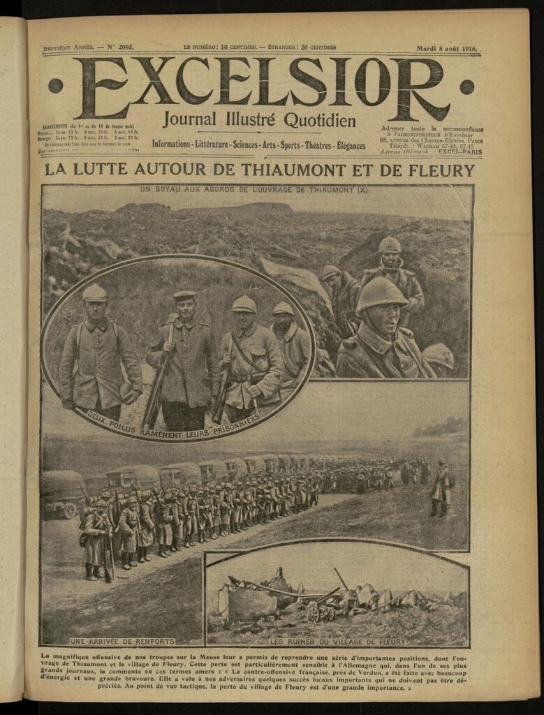 Miniatura de Excelsior: journal illustré quotidien de 8 de agosto de 1916, nº 2093