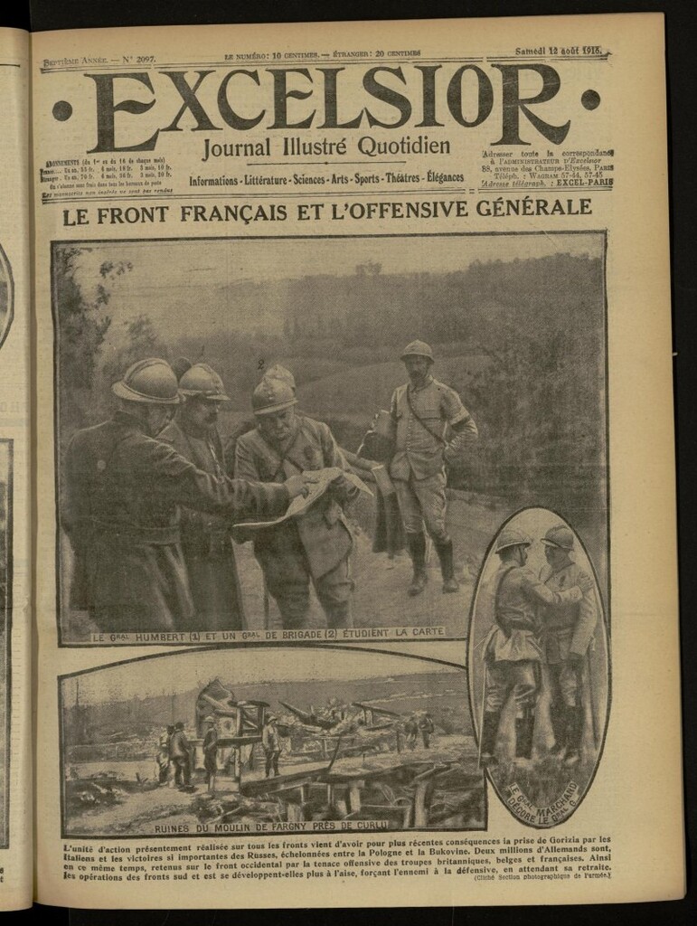 Miniatura de Excelsior: journal illustré quotidien de 12 de agosto de 1916, nº 2097