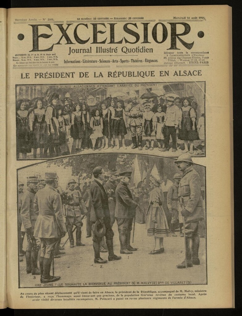 Miniatura de Excelsior: journal illustré quotidien de 16 de agosto de 1916, nº 2101