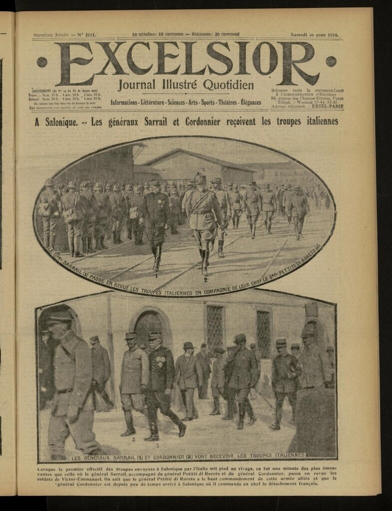 Miniatura de Excelsior: journal illustré quotidien de 26 de agosto de 1916, nº 2111