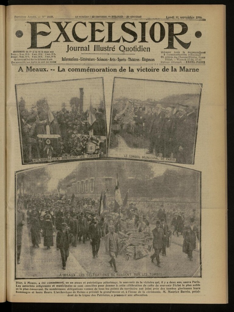Miniatura de Excelsior: journal illustré quotidien de 11 de septiembre de 1916, nº 2127