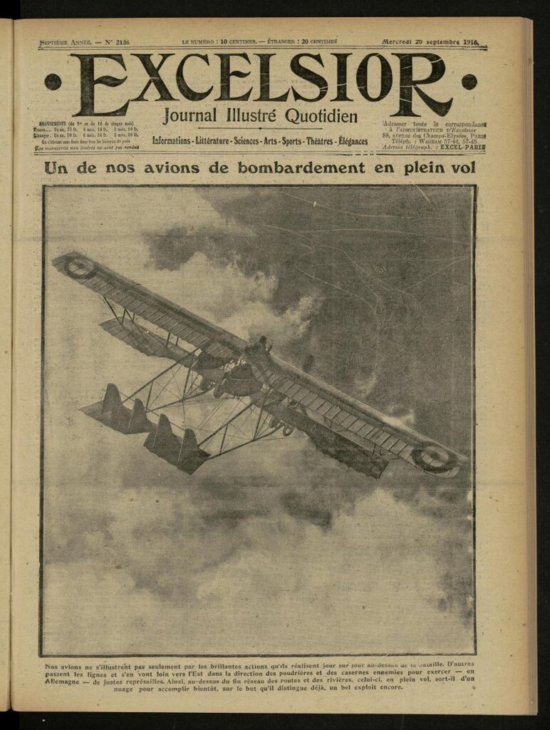 Miniatura de Excelsior: journal illustré quotidien de 20 de septiembre de 1916, nº 2136
