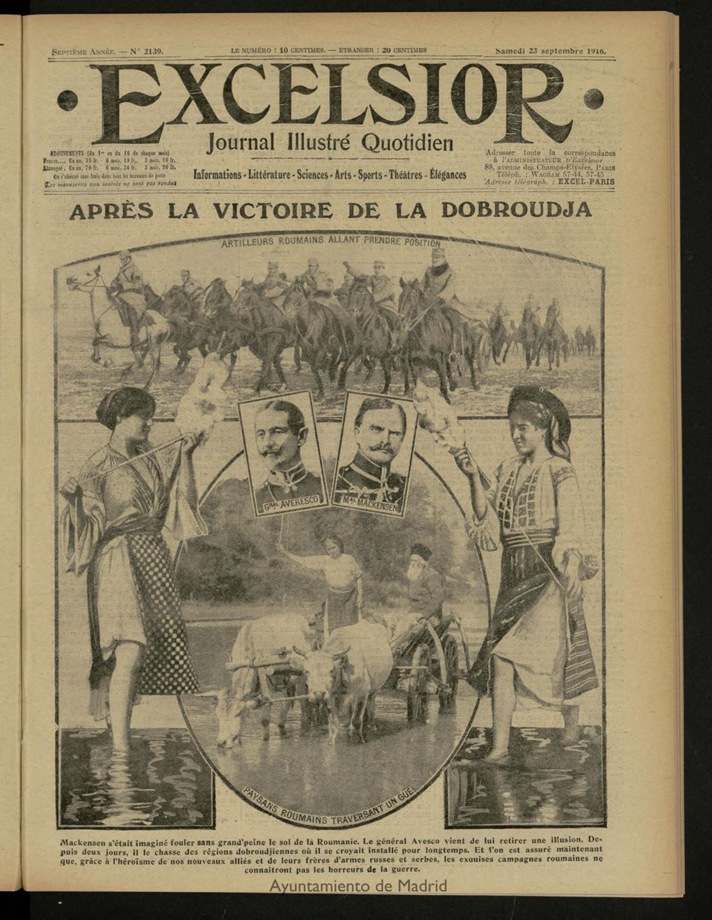 Miniatura de Excelsior: journal illustré quotidien de 23 de septiembre de 1916, nº 2139