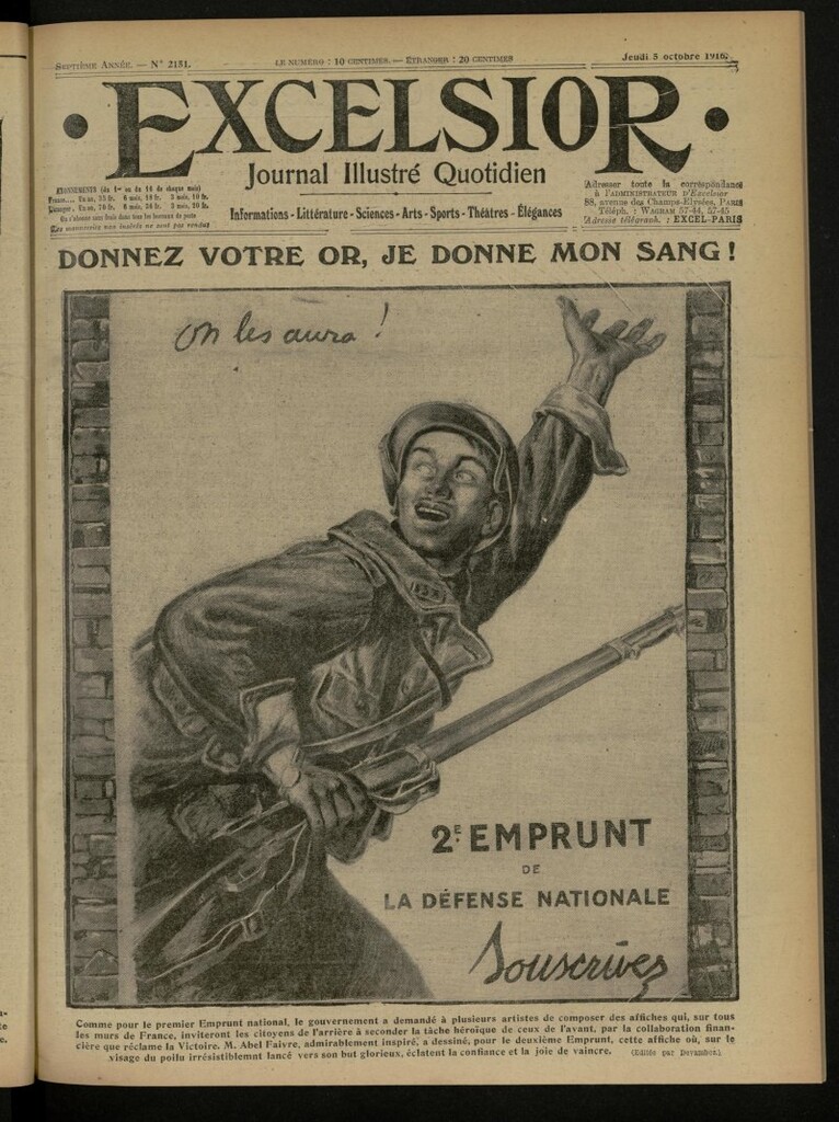 Miniatura de Excelsior: journal illustré quotidien de 5 de octubre de 1916, nº 2151