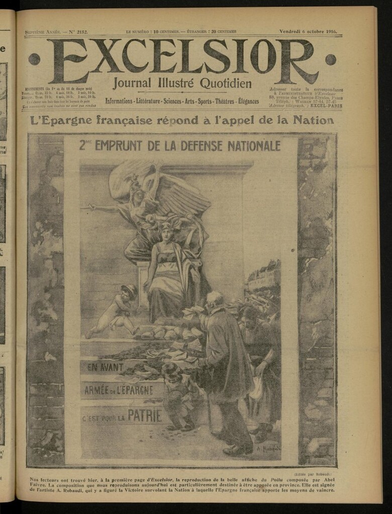 Miniatura de Excelsior: journal illustré quotidien de 6 de octubre de 1916, nº 2152