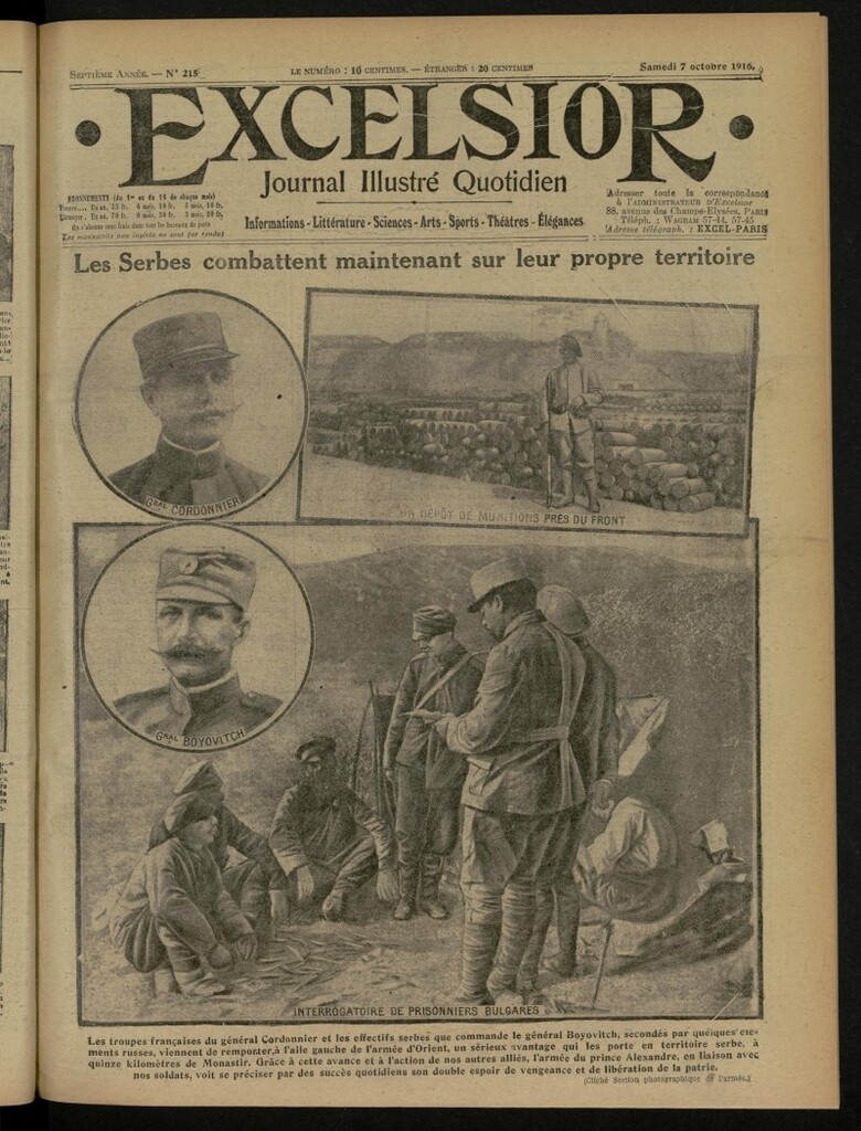 Miniatura de Excelsior: journal illustré quotidien de 7 de octubre de 1916, nº 2153