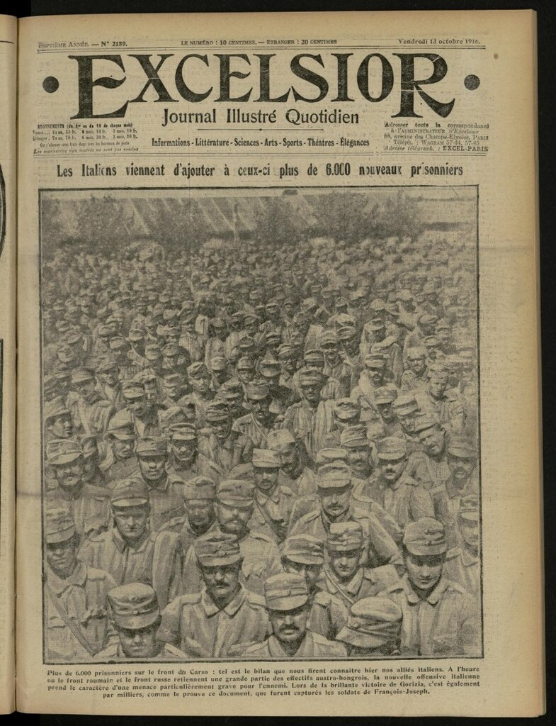 Miniatura de Excelsior: journal illustré quotidien de 13 de octubre de 1916, nº 2159